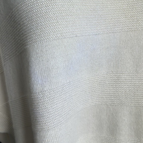 TALBOTS Ivory Knit Poncho Style Sweater Lambswool/Nylon 3/4 Sleeve Size M - Picture 8 of 13